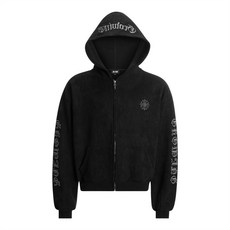 【高街潮牌】連帽衛衣 男式衛衣 外套 春秋外套 潮牌衛衣 寬鬆短款 立體刺繡 梵文字母 拉鍊開衫 休閒百搭