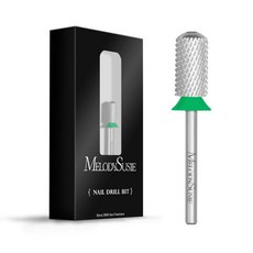네일드릴비트 각질 제거 파츠 멜로디수지 안전 네일 드릴 비트 332 부드러운 원형 상단 대형 배럴 카바이드 매니큐어 페디큐어 큐티클 젤 폴리싱용 초보자용 로즈 골드 시리즈 비트, Coarse-C, Silver, 1