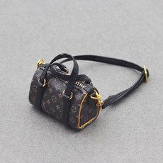 팝마트 인형 미니어쳐 가방 라부부 베이비 백 CRYBABY 15cm 핸드백 트렌드, 23 L 다크 브라운 숄더 백