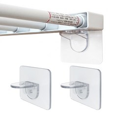 시바타 무타공 선반 받침 고정 지지대 브라켓, 투명, 1개