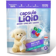 캡슐세제 리퀴드 4챔버 실내건조 캡슐 세탁 세제, 1개, 100개입