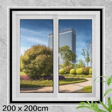 마그네틱 방충망 탈부착형 창문 모기장 자가접착식 커튼 모기 벌레 파리 차단 메쉬 집 사무실 침실 발코니 주방용 설치 간편 재사용 가능 통기성 우수한, 1)200cm Width, 1개