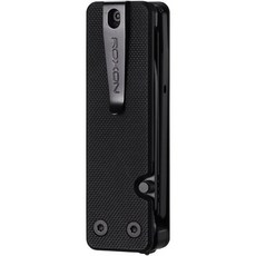 록손 KS2E 누아르 엘리트 D2 블레이드 13-in-1 미니 다용도 도구 포켓 나이프 대형 가위 G10 손잡이 및 클립 캠핑/백패킹/비상사태/일상용 멀티툴 강철, 검정