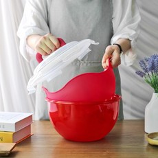 수박통보관함 물빠짐트레이 쌈채소야채 손잡이뚜껑 6L