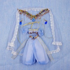인형헤도레 의상세트 머메이드 치파오 빨간망토 드레스, 19cm 인형, 14. 재스민