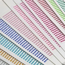 보석 스티커 비즈 크리스탈 큐빅 장식 만들기재료 3mm, 1개, 큐빅스티커3mm_라이트핑크