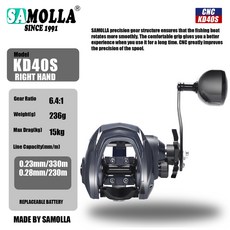 釣友俱樂部 水滴輪 全金屬 大物遠投 雷強路亞專用 海釣輪, KD40S寬體灰右手