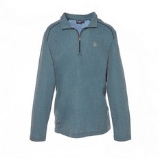 Wildland 荒野 彈性銀纖維抗菌拉鍊上衣 (男款) - 藍色