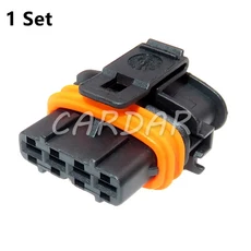 Yierxjwshx 자동차 점화 코일 고전압 팩 와이어링 하네스 방수 소켓 1928404745 368162-1 4 핀 3.5 시리즈, [02] 1sets male, 1개