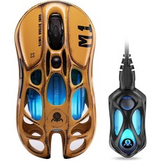 GravaStar Mercury M1 Pro 무선 게이밍 마우스, 노란색