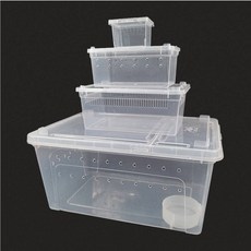 희귀반려동물 밀웜 사육장 사마귀 도마뱀 먹이통 투명 적재형 곤충 케이지