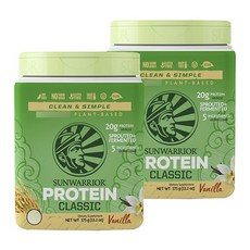 SUNWARRIOR 經典增肌胜肽大豆蛋白乳清粉 香草味, 2個, 375克
