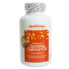 VitalChoice 無麩質阿拉斯加鮭魚油軟膠囊 1000mg, 1罐, 180顆
