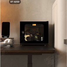 LENTHEM 領頓 DT-075D 半導體電子防潮箱 精緻黑色 適用於相機、包包、手錶、配件, 1個, 20L