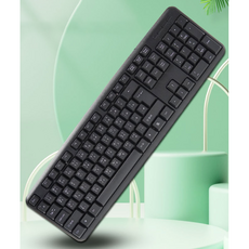 USB有線中文標準鍵盤 (倉頡/注音/104鍵), 黑色, MC-600, 薄膜式