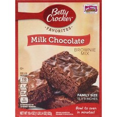 베티 크로커 밀크 초콜릿 브라우니 믹스 18.4 온스 (4개 박스 팩) Betty Crocker Milk Chocolate Brownie Mix 18.4oz. (Pack of 4, 1개, 18.4 온스(4팩)