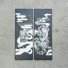 TETSUZAN IGT 實木桌板 上游金魚 兩片一組 露營桌板