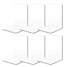 올굿리빙 L자 북엔드 6개, 투명