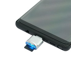 IE260 갤럭시S25 울트라 C타입 마이크로SD 카드리더기 OTG 리더, 실버