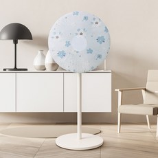 먼지제로 선풍기 보관커버 전기종 덮개망, 파란꽃무늬