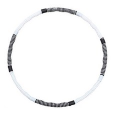 나리아 쥬얼리 참숯 지압 훌라후프 1.6kg, BLACK + WHITE