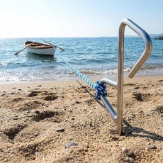 234260 Otoolling 크롬 도금 모래 스파이크 보트 앵커 최대 7.6m(26피트) 녹 방지 해변 선박 제트 스키 폰툰 카약용 점토 또는 단단한 토양을 포함한 해안선