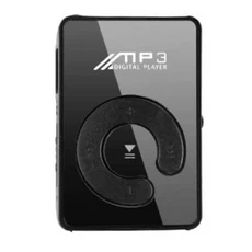 MP3 플레이어 휴대용 지원 음악 미디어 클립 마이크로 미러 미니, 중국, Black, 상세설명참조