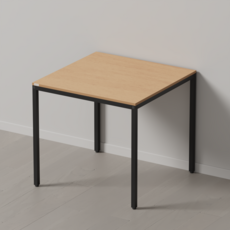 다가구 프래그마 800x800 1인용 컴퓨터 책상, 비치 상판+블랙 프레임