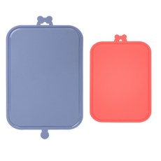네오실리 국산 프리미엄 실리콘 걸이형 양면 도마, 1개, 미스티블루+코랄핑크