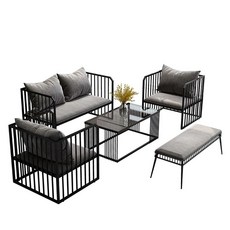 철제소파 사무실 디자인의운지 소파 업소용 미용실 인용 원룸 매장, K. 112커피 테이블벤치