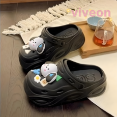 투니스 여성 캐릭터 패션 키높이 통굽 슬리퍼 4cm