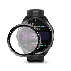 GARMIN Forerunner系列 3D滿版曲面保護貼，高清透亮，防刮耐磨，觸感靈敏，螢幕保護, 黑色, 1個