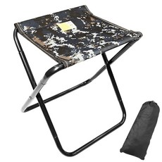 체미디 캠핑 의자 휴대용 접이식 12인치 의자 캠프 여행용 야외 발걸이 하이킹 낚시 피크닉 바비큐 (블루/그레이), 블루/그레이