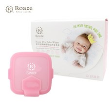 【Roaze柔仕】 舒適款乾濕兩用布巾, 1個, 舒適160p+(粉)矽膠盒