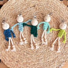 마크라메 인형 키링 DIY SET 만들기 키트, 5개, 2. 마크라메 인형B
