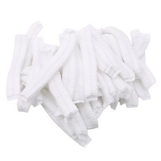 一次性無紡布條形帽子 防塵條形帽 家用清潔防塵帽, 白色, 1個