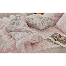 고급 극세사 두껍고 부드러운 프리미엄 겨울 이불 국내제조 프리미엄 꽃무늬 마레하우스