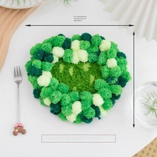 잔디 티코스터 만들기 펀치니들 패키지 집콕 취미 선물용, 이끼 컵받침 23, 1개