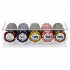 티놀지 T-PC120 국제규격 카지노칩 포커칩 120칩 40mm 아크릴 케이스 세트, 1개, 칩 120P + 뚜껑형 아크릴케이스 1개, 칩 120P + 뚜껑형 아크릴케이스