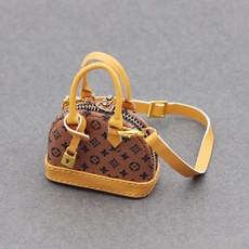 팝마트 인형 미니어쳐 가방 라부부 베이비 백 CRYBABY 15cm 핸드백 트렌드, 22 L 라이트 브라운 숄더 백