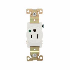美國COOPER 8210系列 15A 125V NEMA 5-15 單孔單聯醫療級插座 SINGLE型 BSMI認證, 8210 白色,單插座不含面板, 1個