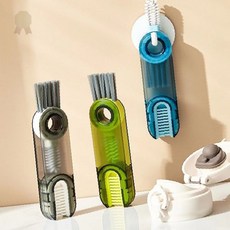 물통 보온병 입구 바닥 세정 청소 솔 틈새 브러시 주방 위생 도구 컬러 세척기, 블루, 1개