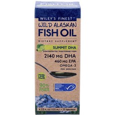 Wiley's Finest 野生阿拉斯加魚油峰會 DHA 青檸 2140mg, 1個, 125毫升