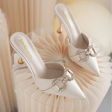 여자 여름 스틸레토 힐 엘레강스 큐빅 섹시 샌들 6cm 9cm