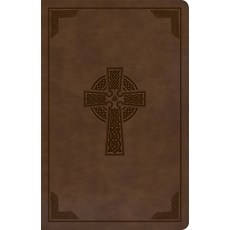 KJV Large Print Personal Size Reference Bible Brown Celtic Cross Leathertouch Imitation Leather, Holman Bibles