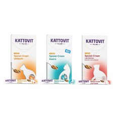 KATTOVIT 康特維 貓咪保健奶霜肉泥條-雞肉 低蛋白 腎臟保健, 6個, 腎臟保健-低蛋白奶霜肉泥條-雞肉, 15g, 雞肉