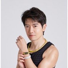 奈米鈦寶 原力能量手圈 運動手環 台灣現貨, 黑配黃色,M, 1個