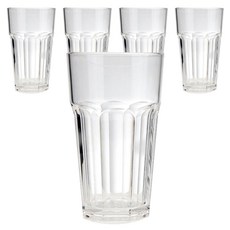 미르코리아 8각컵 600ml 20oz, 투명, 5개