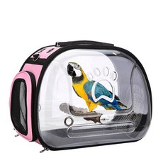 定製透明鸚鵡外出鳥籠寵物揹包，便攜鳥籠旅行透氣大空間，觀景舒適鳥籠揹包, 1個