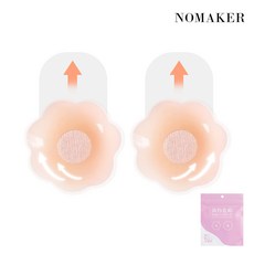 리프팅 실리콘 니플 패치 6.5cm 2개 누드브라 유두 패드 노메이커, 플라워형